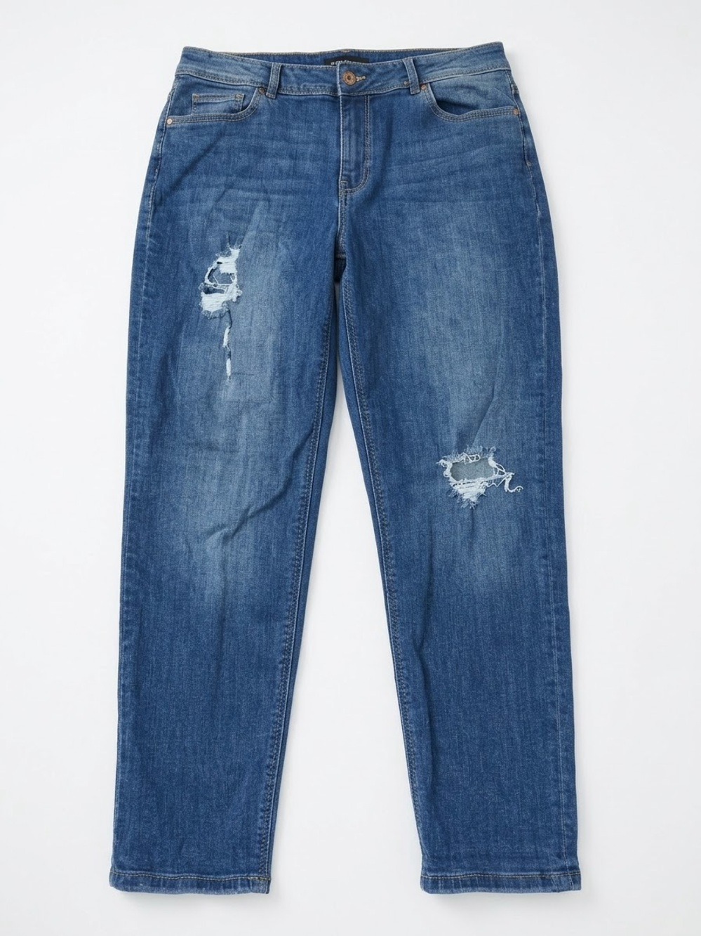 H&M Divided Ripped Jeans | Medium Wash Blue | Size 10